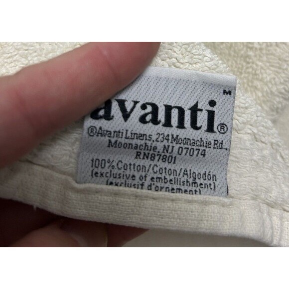 Set of 3 Vintage Avanti Hand Towels Gilded Songbird Embroidered Birds Cream - Picture 8 of 11